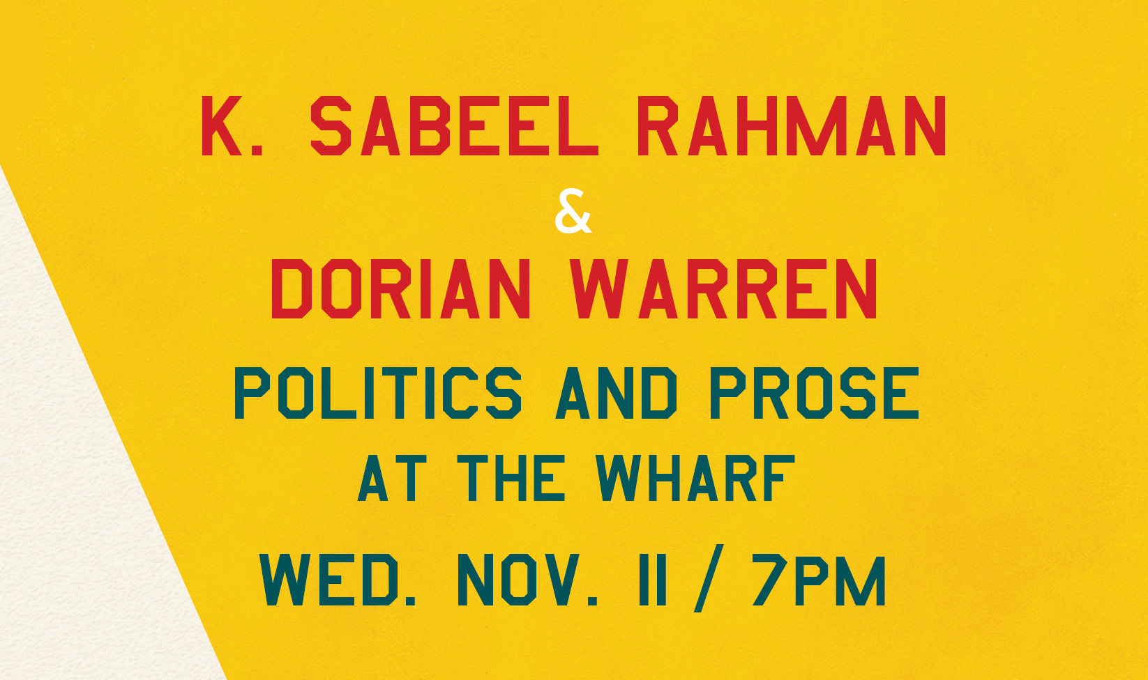 K. Sabeel Rahman at Politics and Prose