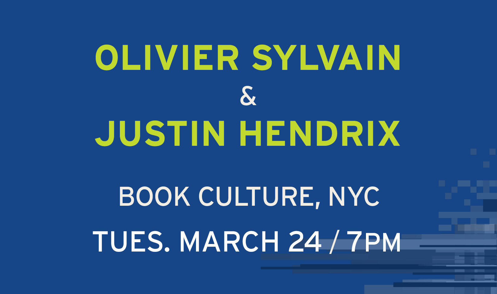 Olivier Sylvain at Book Culture