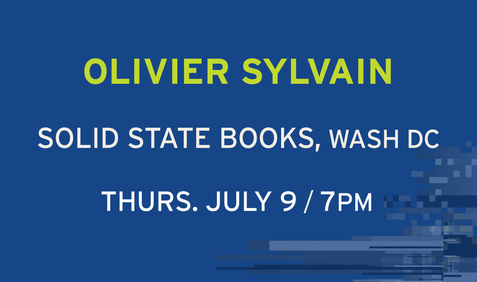 Olivier Sylvain at Solid State Books