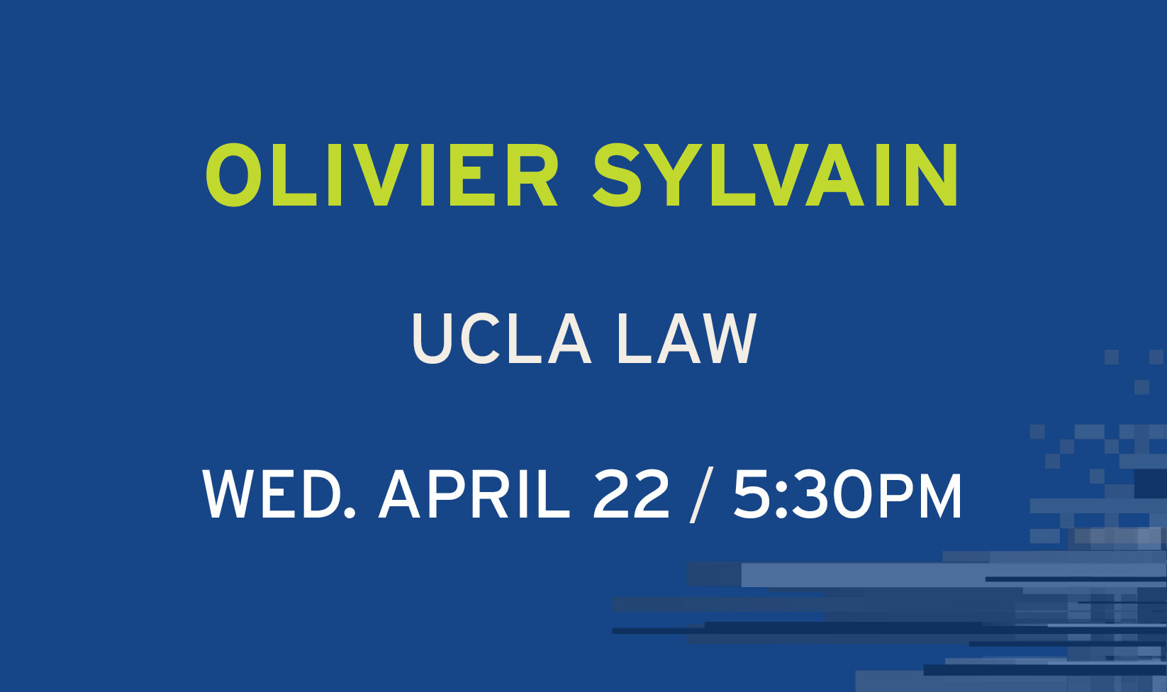Olivier Sylvain at UCLA Law