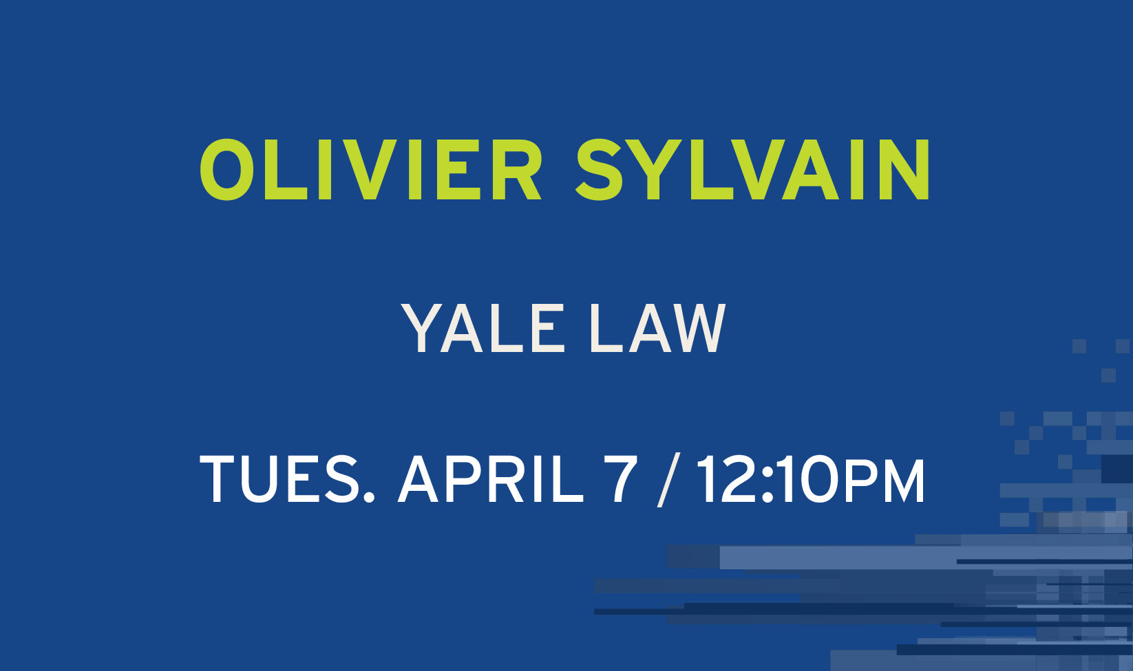 Olivier Sylvain at Yale Law