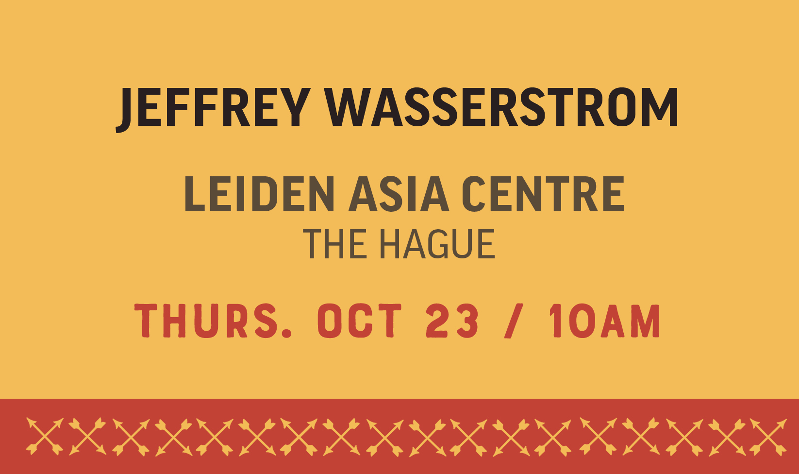 Jeffrey Wasserstrom at The Hague