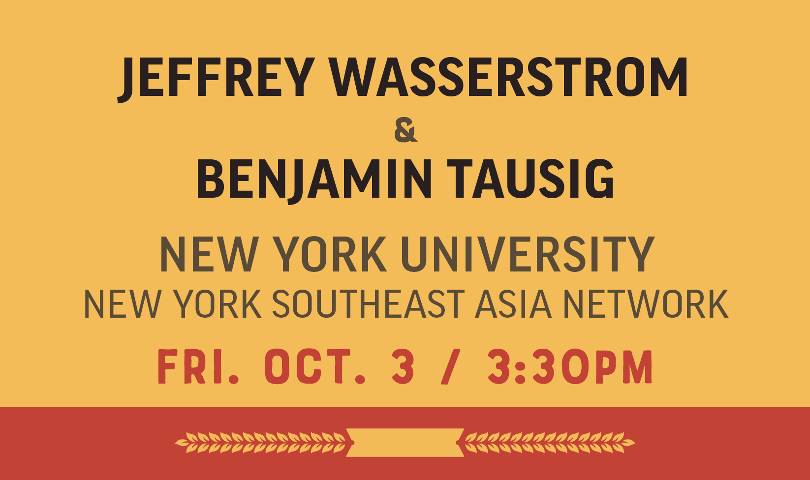 Jeffrey Wasserstrom at NYU