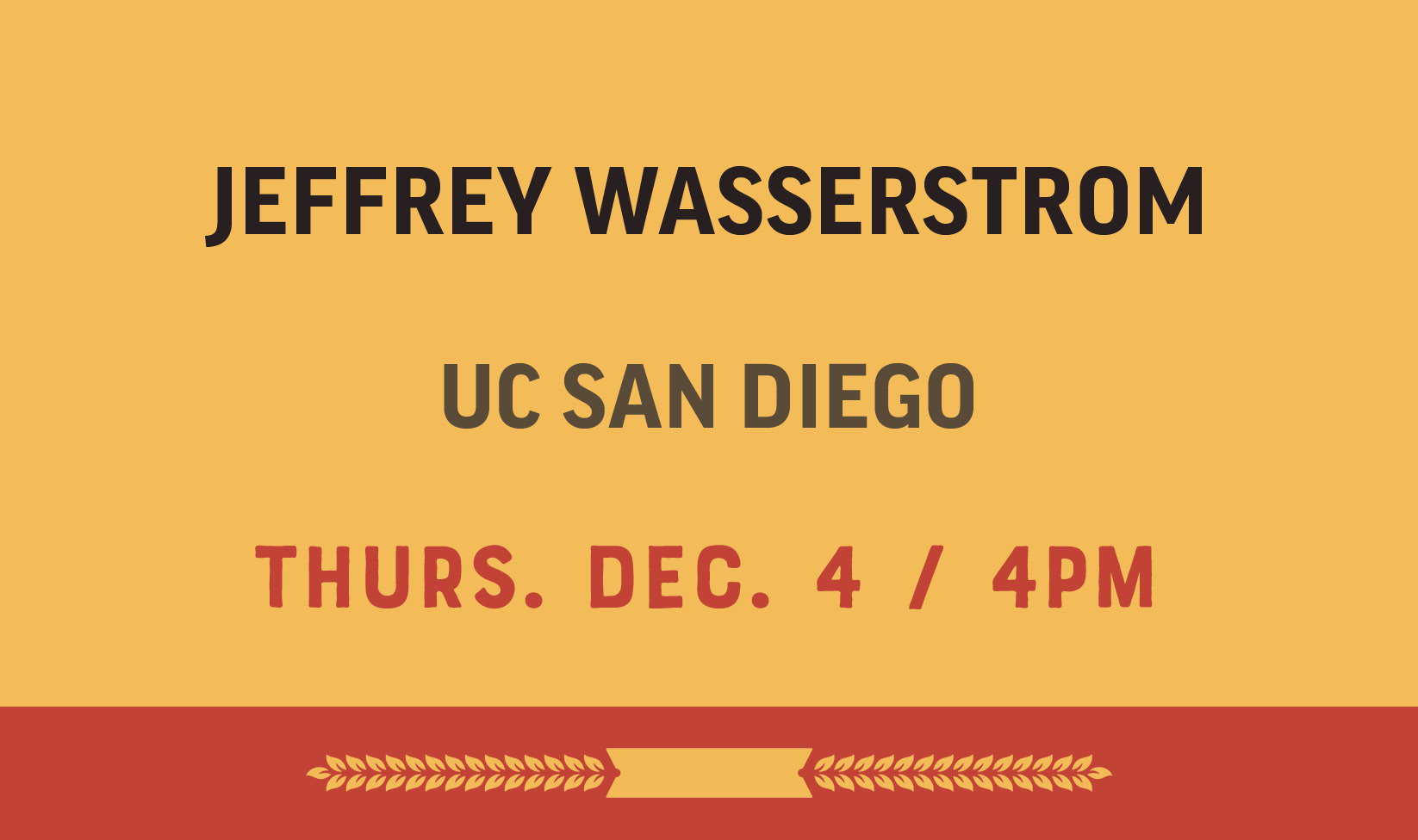 Jeffrey Wasserstrom at UC San Diego